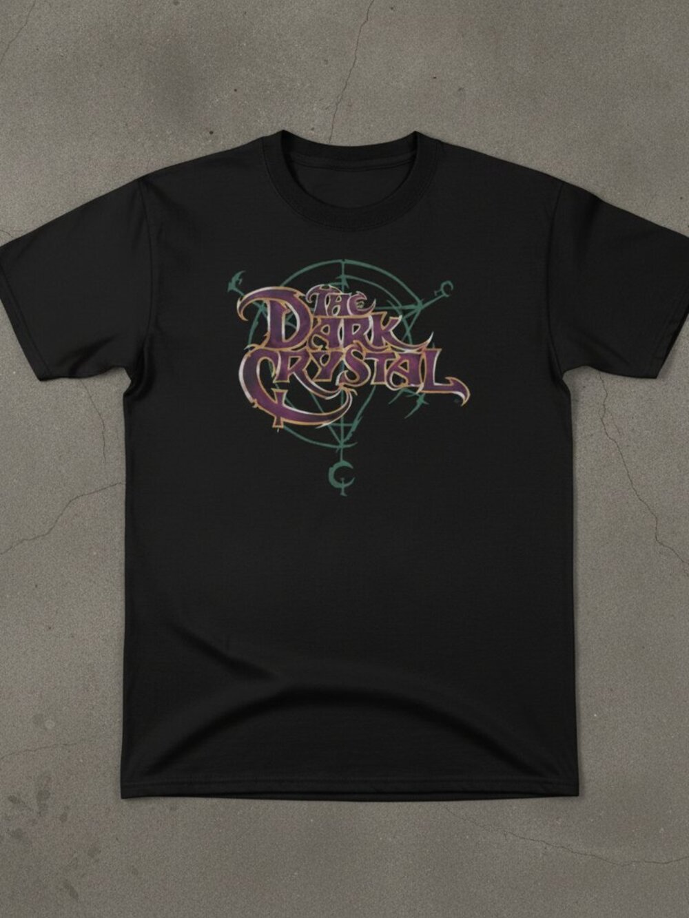 The Dark Crystal Classic Logo Symbol Fantasy Black Graphic T-Shirt